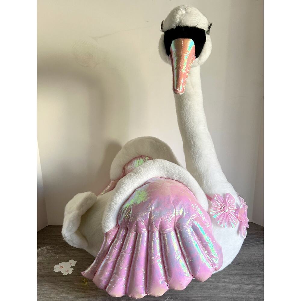 Vintage BARBIE Swan Lake Plush Odette SWAN 2003 MATTEL Stuffed Toy BIG Rare 21”